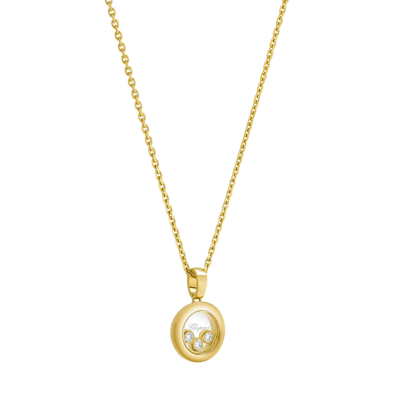 Chopard 18ct Yellow Gold Happy Diamonds Icons Round Pendant - Berry's Jewellers
