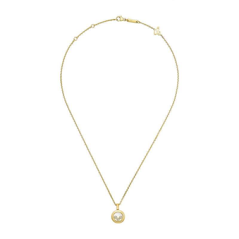 Chopard 18ct Yellow Gold Happy Diamonds Icons Round Pendant - Berry's Jewellers