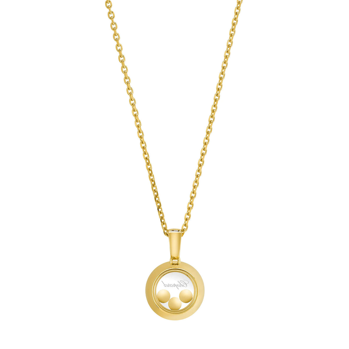 Chopard 18ct Yellow Gold Happy Diamonds Icons Round Pendant - Berry's Jewellers
