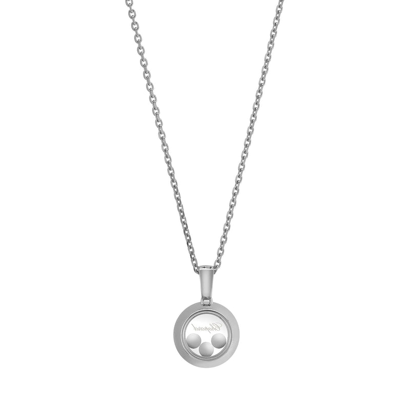 Happy Diamonds Icons 18ct White Gold Three Floating Diamond Round Pendant