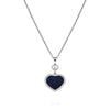 Chopard 18ct White Gold Happy Hearts Blue Aventurine & Diamond Surround Pendant - Berry's Jewellers