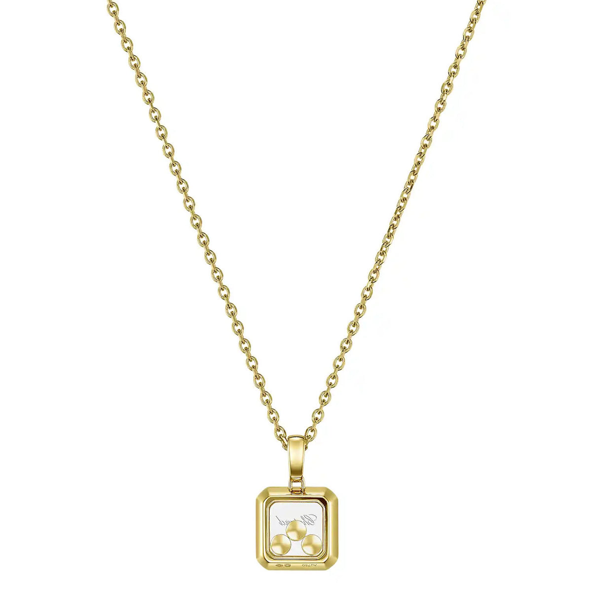 Chopard 18ct Yellow Gold Happy Three Diamonds Icons Pendant - Berry's Jewellers