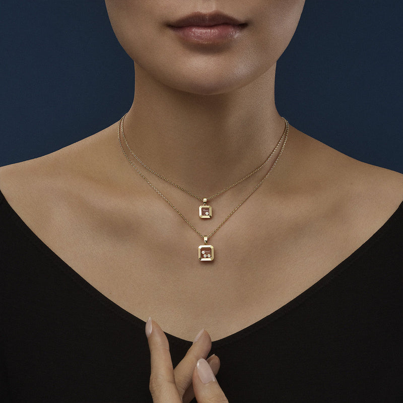 18ct Yellow Gold Happy Three Diamonds Icons Pendant