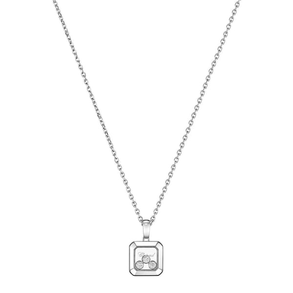 Chopard 18ct White Gold Happy Three Diamonds Icons Pendant - Berry's Jewellers