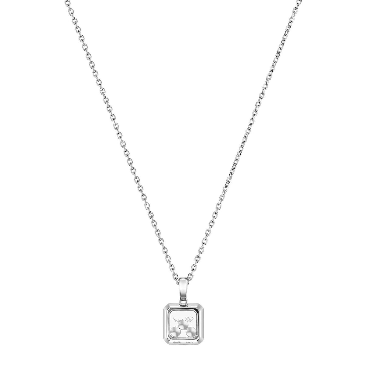 Chopard 18ct White Gold Happy Three Diamonds Icons Pendant - Berry's Jewellers