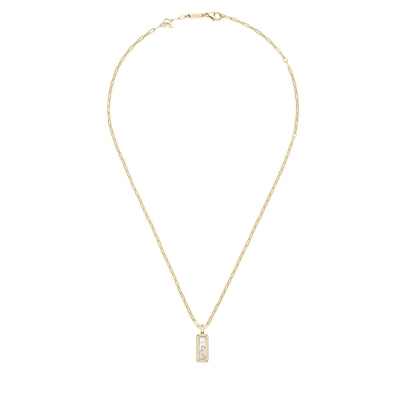 Happy Diamonds 18ct Yellow Gold Rectangular Pendant