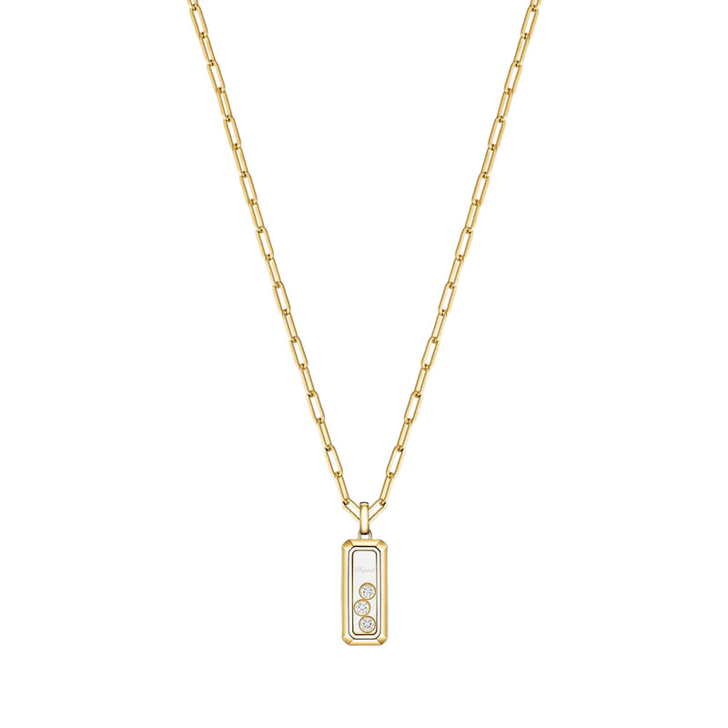Happy Diamonds 18ct Yellow Gold Rectangular Pendant