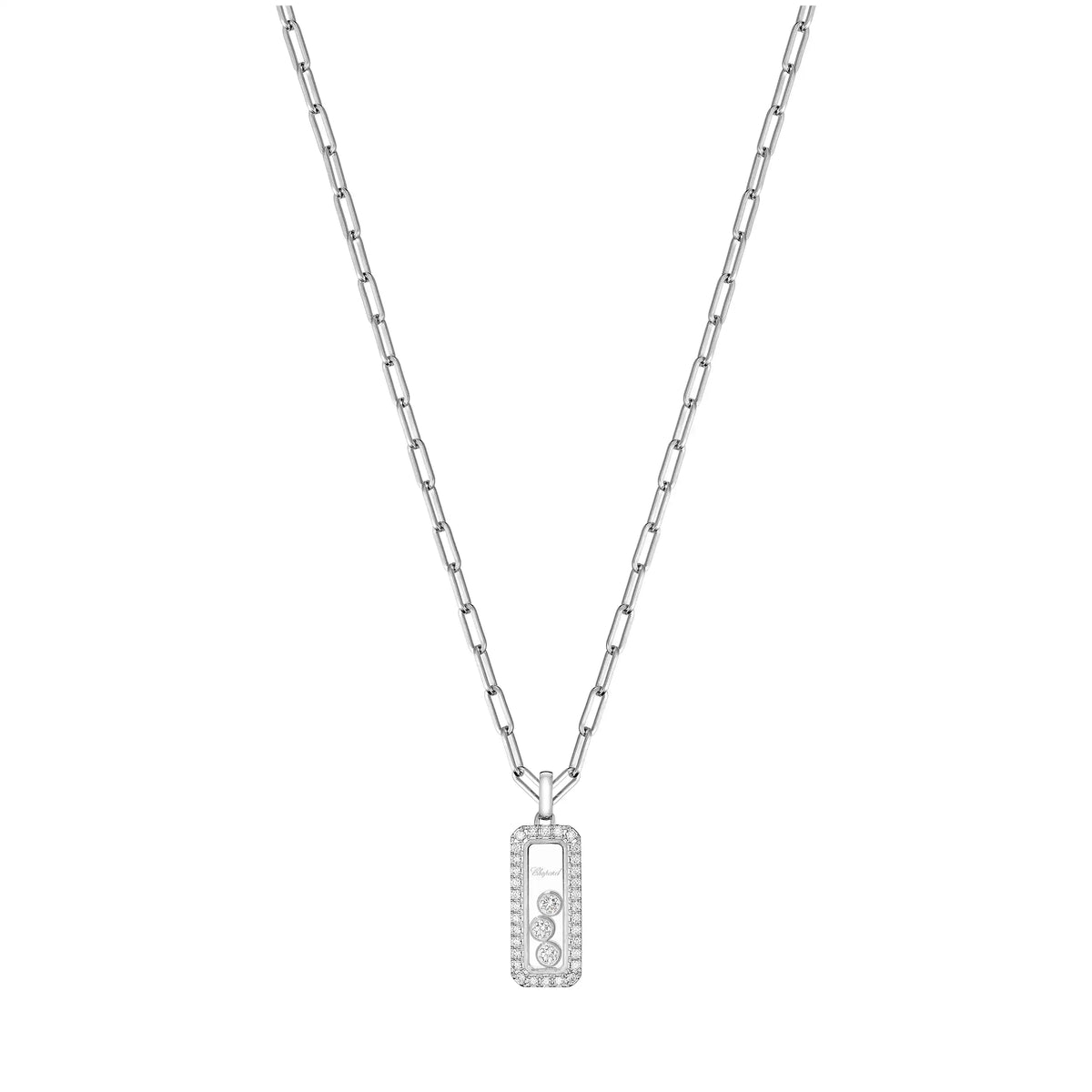 Happy Diamonds 18ct White Gold Diamond Pave Pendant