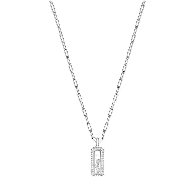 Happy Diamonds 18ct White Gold Diamond Pave Pendant