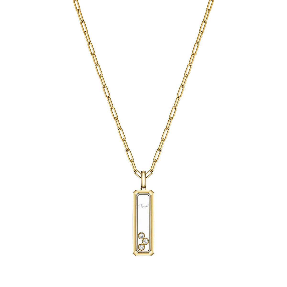 18ct Yellow Gold Happy Hearts Long Pendant