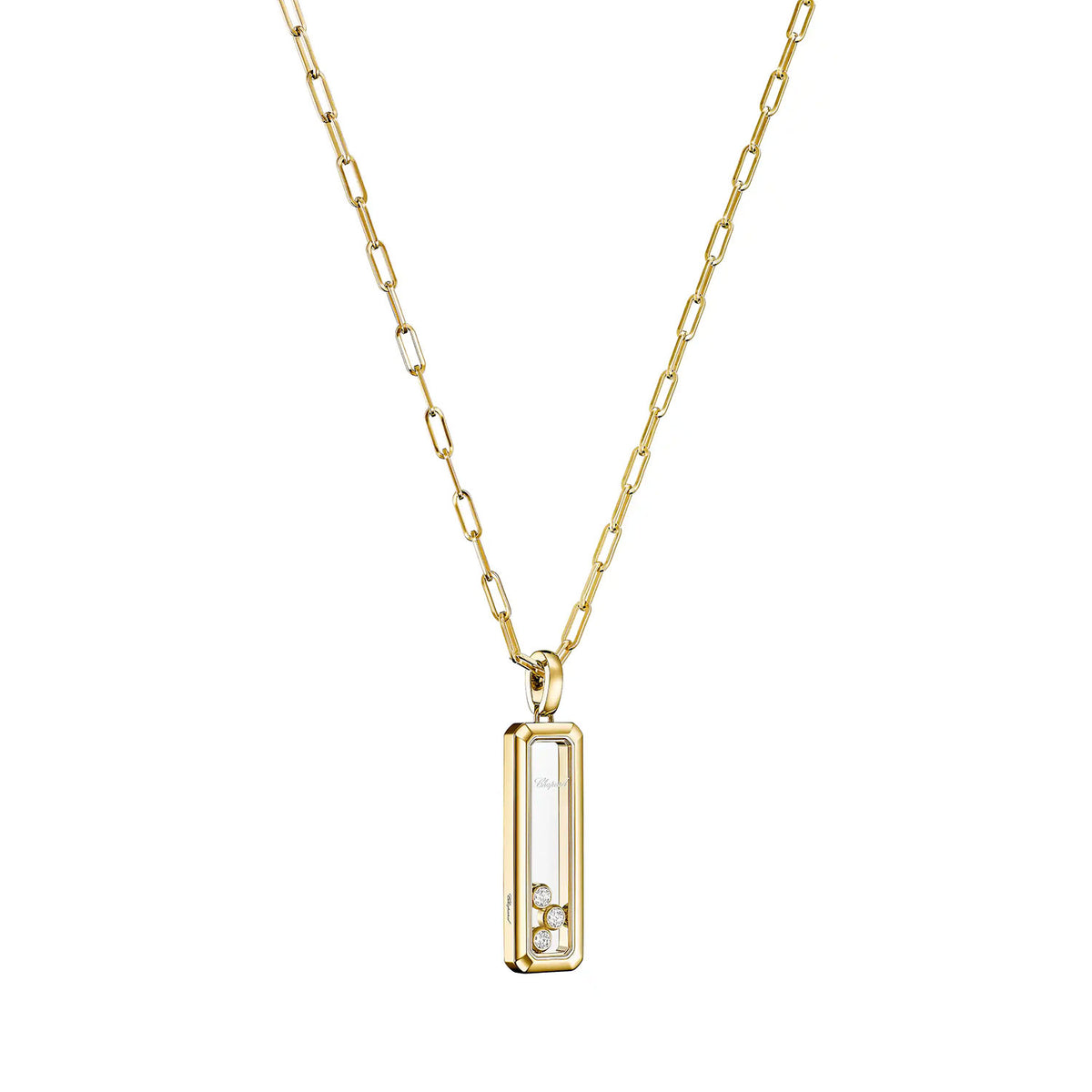 18ct Yellow Gold Happy Hearts Long Pendant