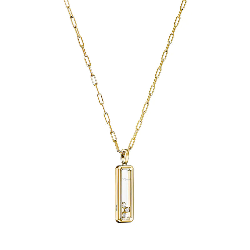 18ct Yellow Gold Happy Hearts Long Pendant