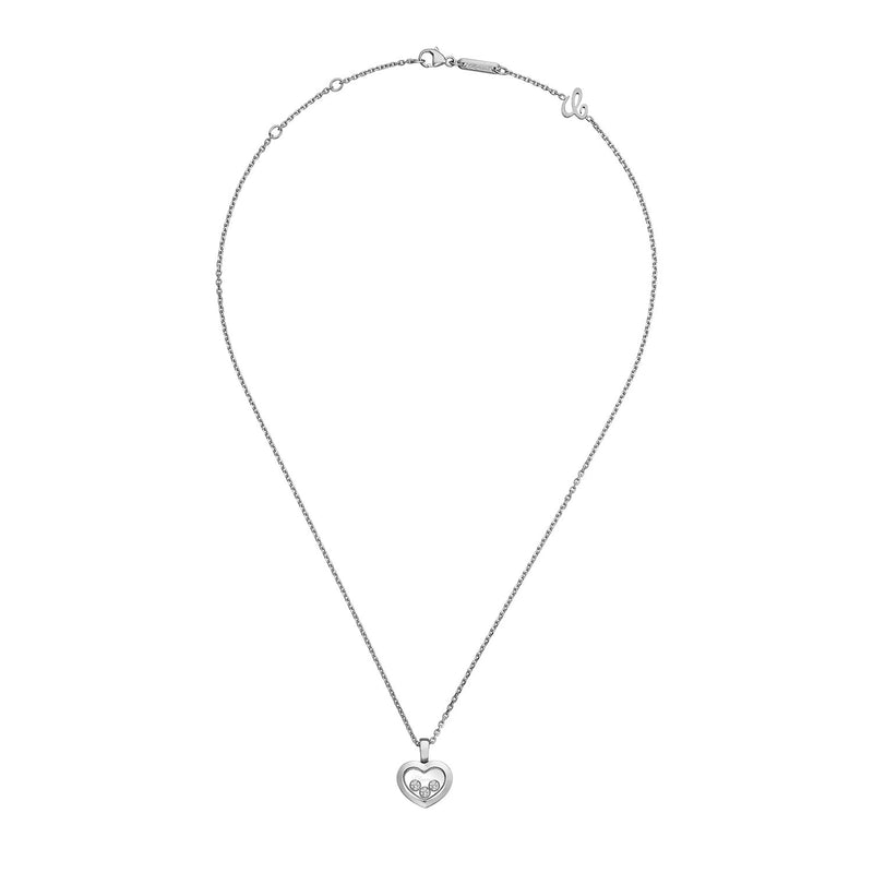 Happy Diamonds Icons 18ct White Gold Three Floating Heart Pendant
