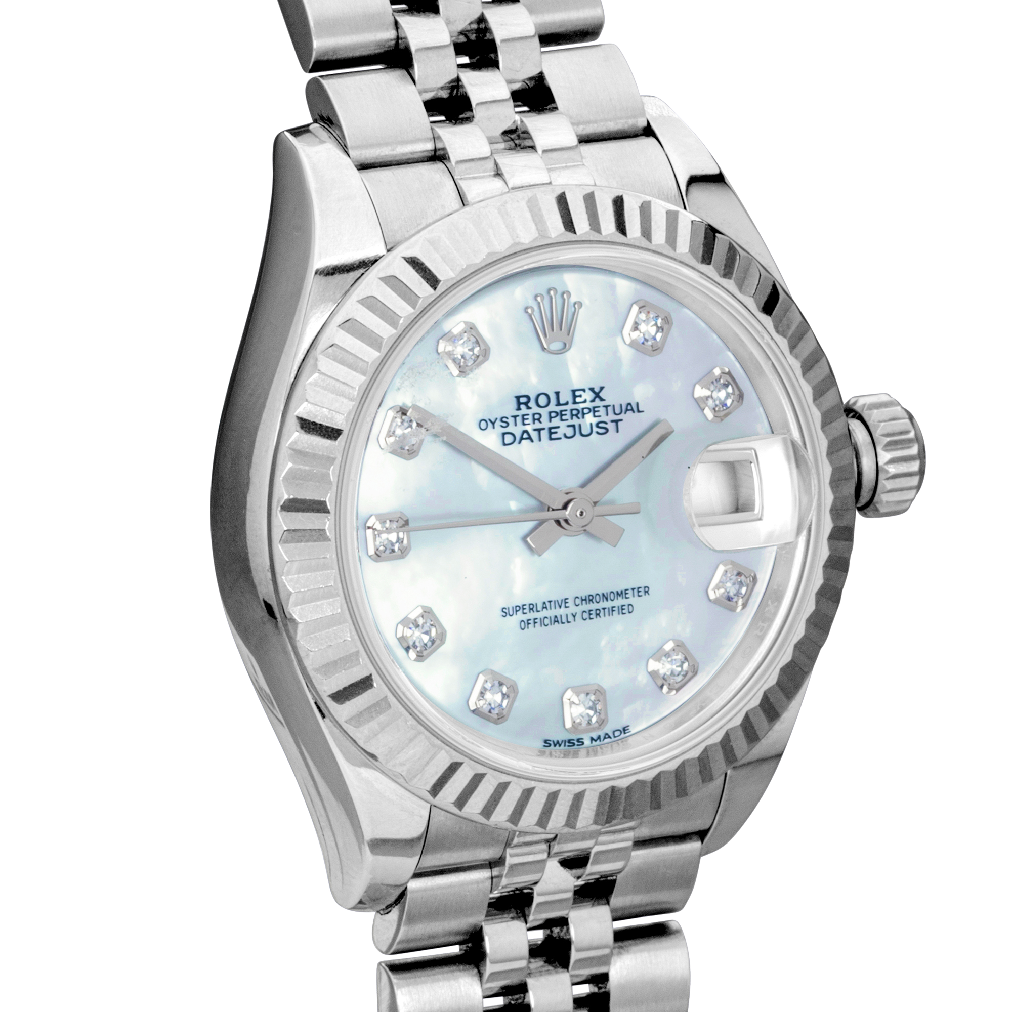 Rolex Datejust 28mm Mother of Pearl Diamond Dial Ladies Watch (2018)
