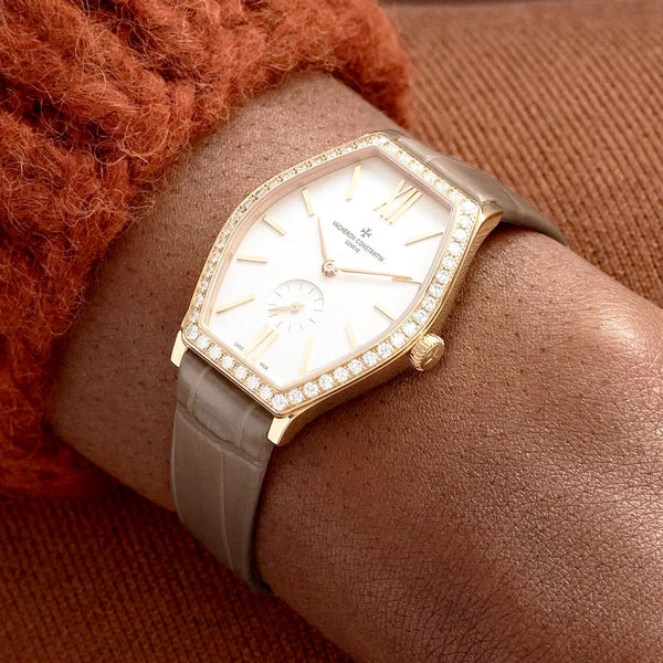 Vacheron Constantin Malte Manual-Winding 18ct Pink Gold Diamond Set Ladies Strap Watch - Berry's Jewellers