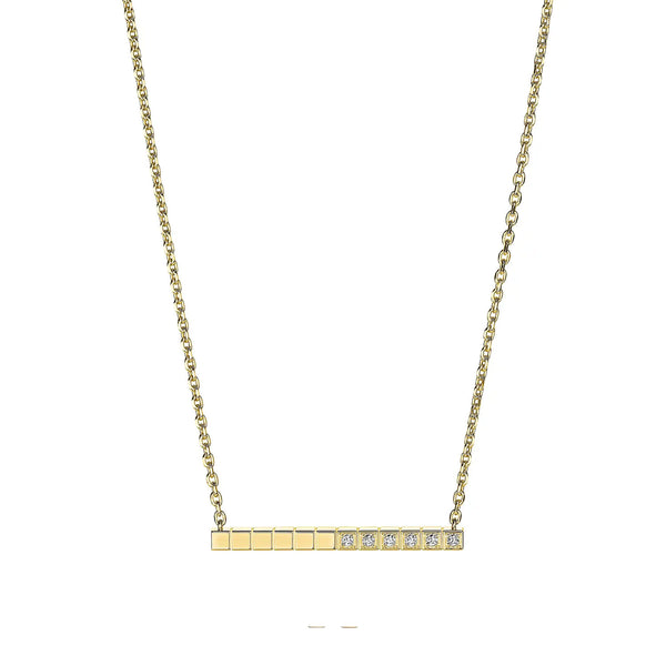 Chopard 18ct Yellow Gold Ice Cube Part Diamond Set Necklace - Berry's Jewellers