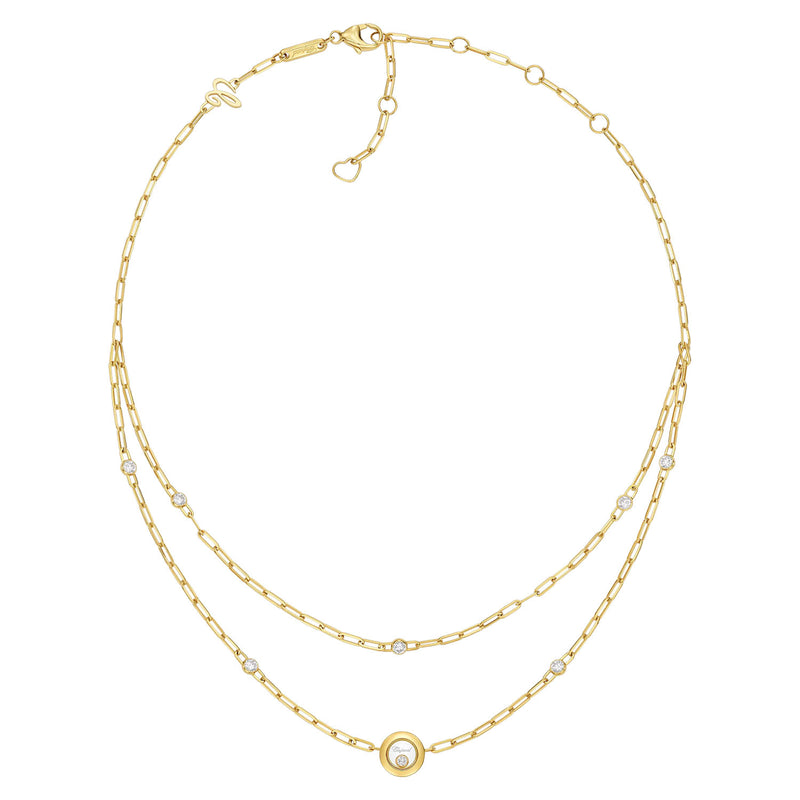 Happy Diamonds Icons Double Row 18ct Yellow Gold Necklace