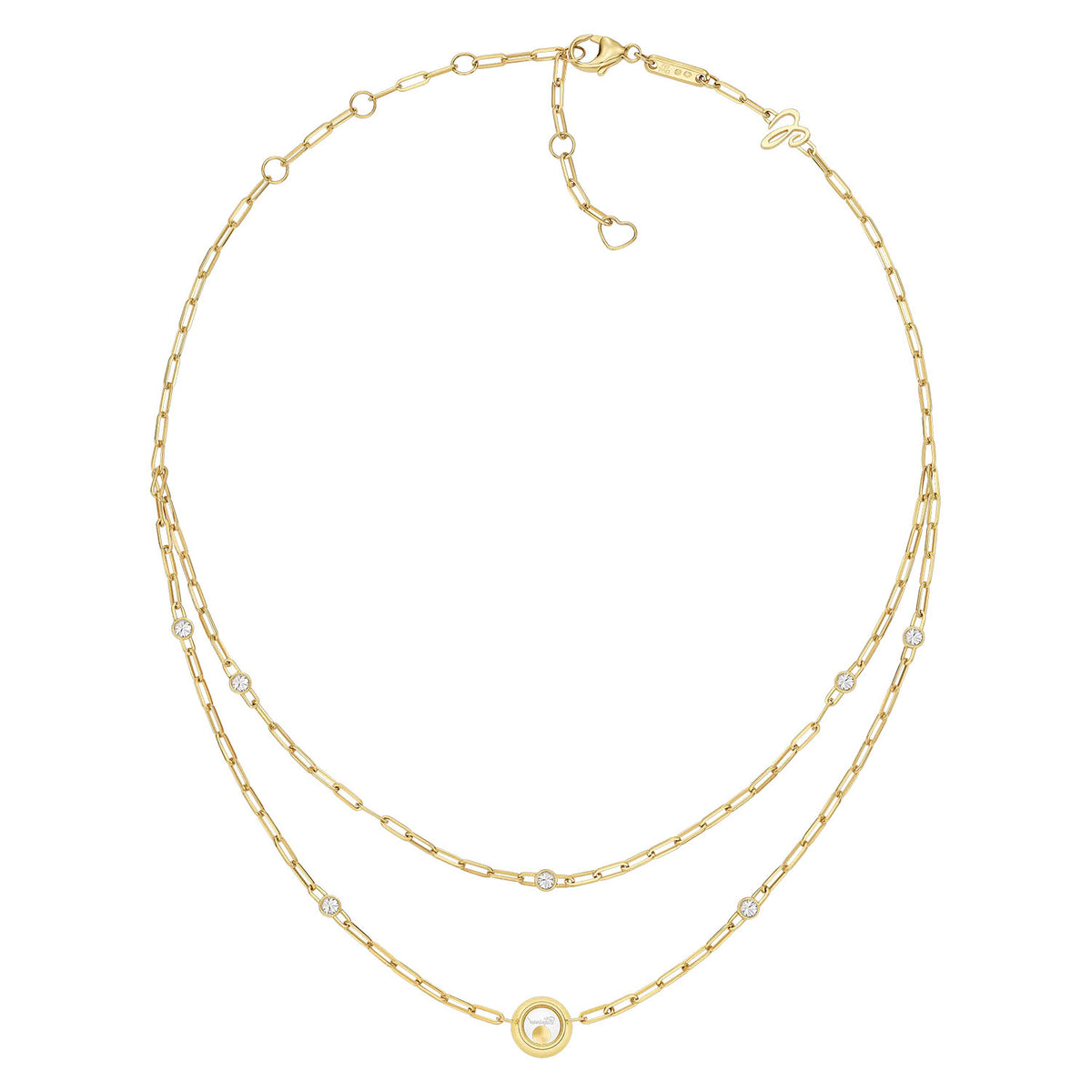 Chopard Happy Diamonds Icons Double Row 18ct Yellow Gold Necklace - Berry's Jewellers