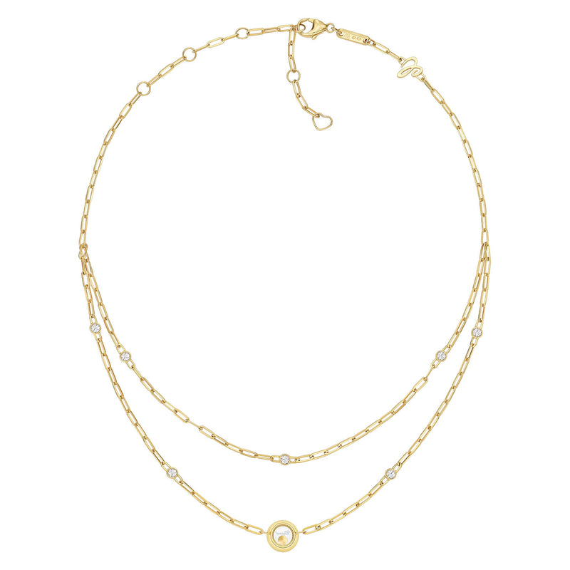 Happy Diamonds Icons Double Row 18ct Yellow Gold Necklace