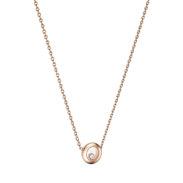 Happy Diamonds Icons 18ct Rose Gold Circular Necklace