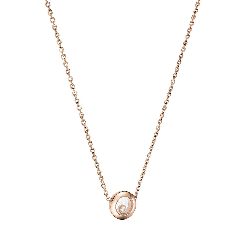 Happy Diamonds Icons 18ct Rose Gold Circular Necklace