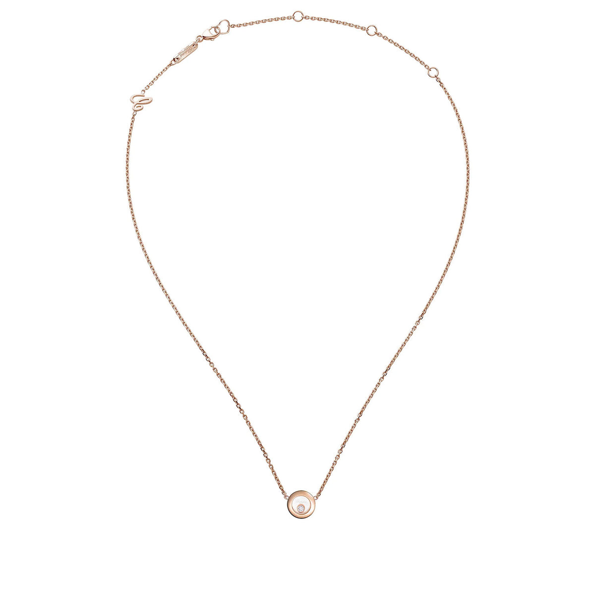 Happy Diamonds Icons 18ct Rose Gold Circular Necklace