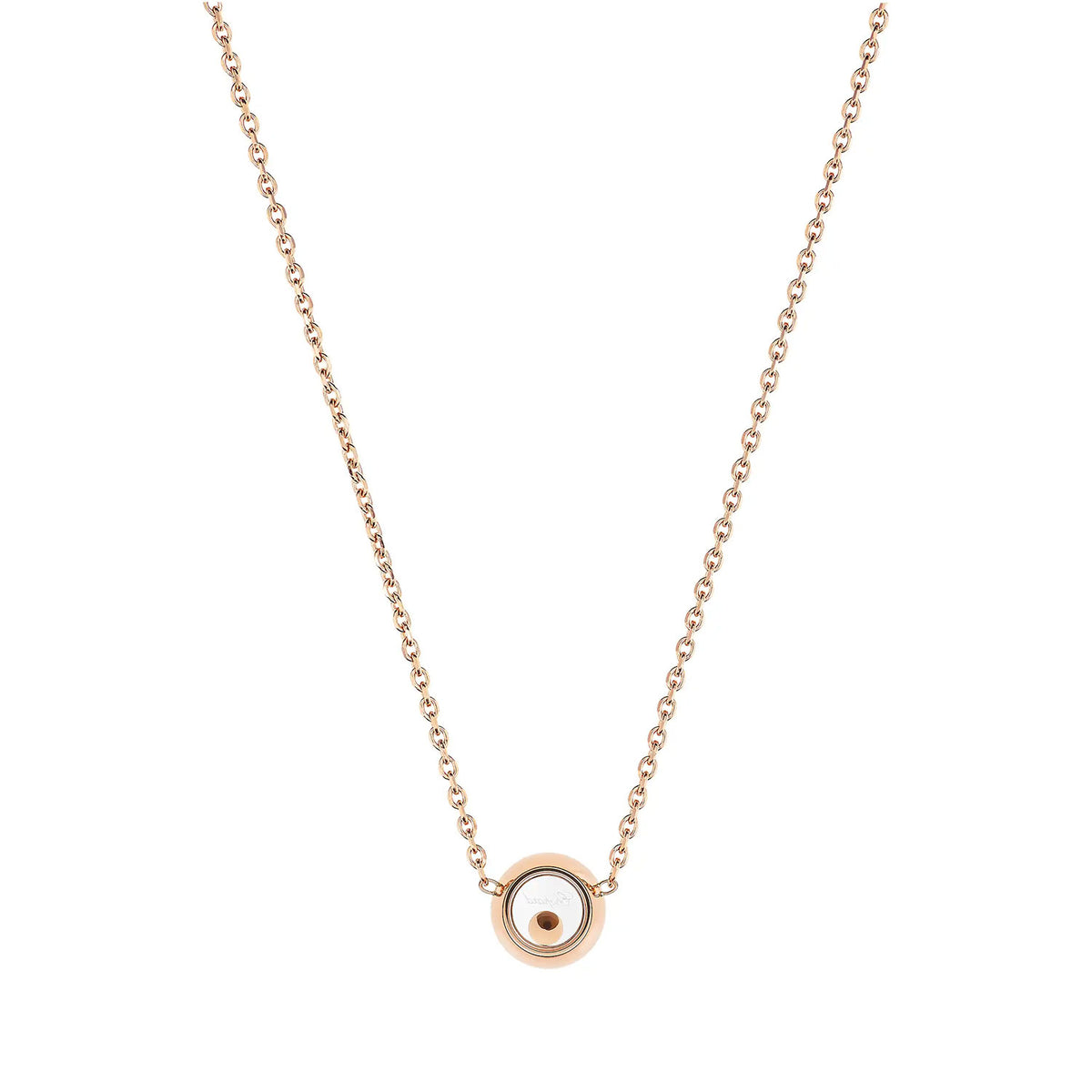 Happy Diamonds Icons 18ct Rose Gold Circular Necklace