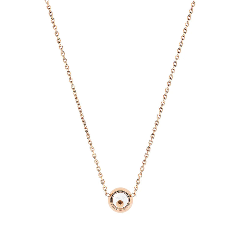 Happy Diamonds Icons 18ct Rose Gold Circular Necklace
