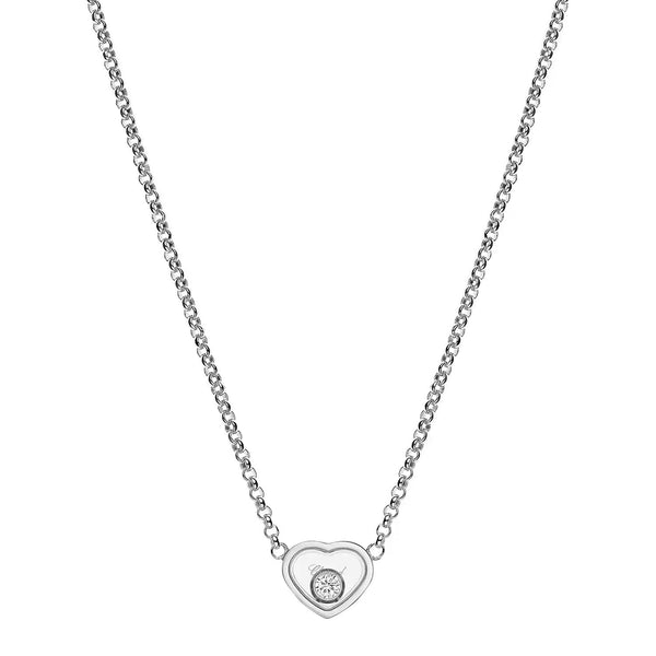 18ct White Gold My Happy Hearts Diamond Pendant