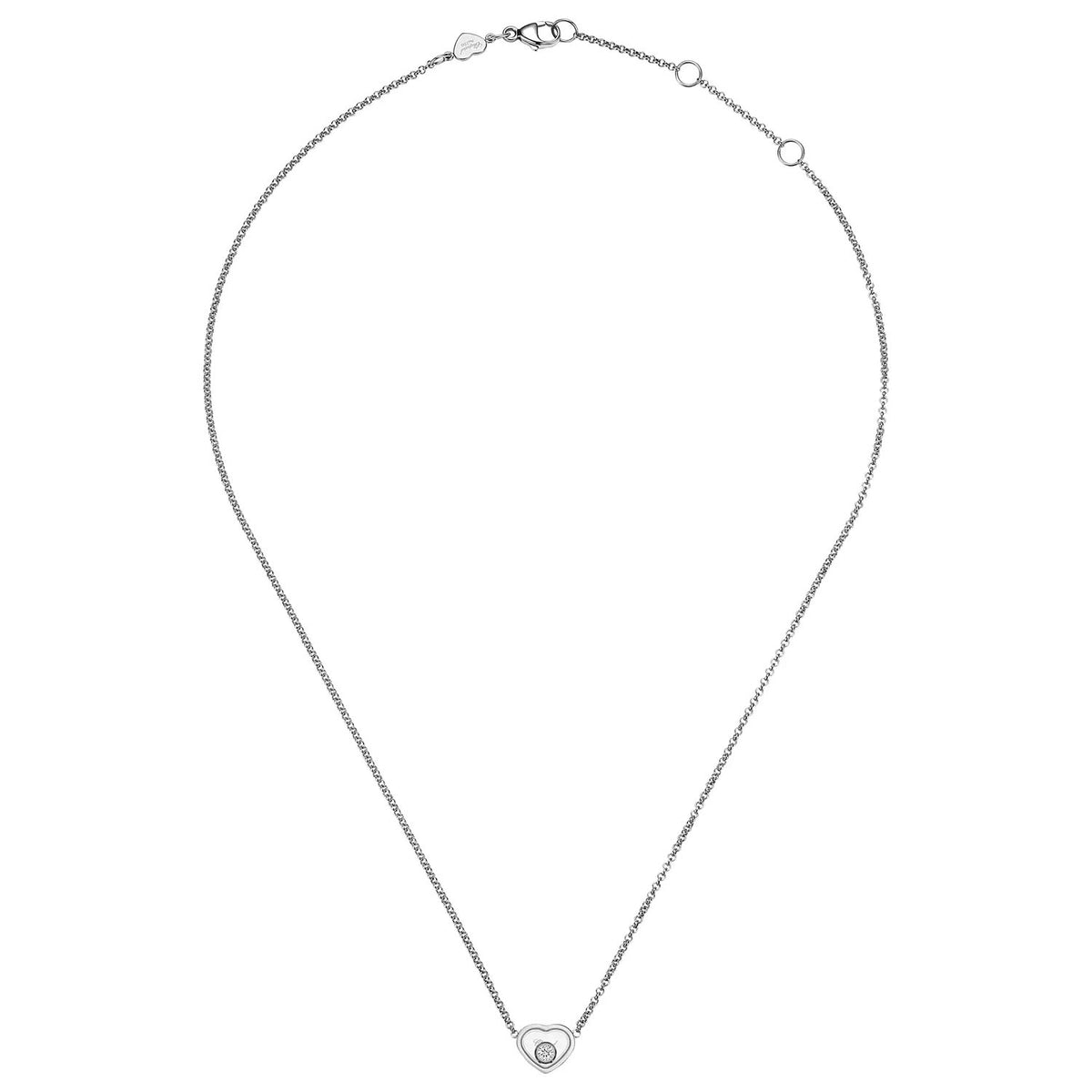 Chopard 18ct White Gold My Happy Hearts Diamond Pendant - Berry's Jewellers