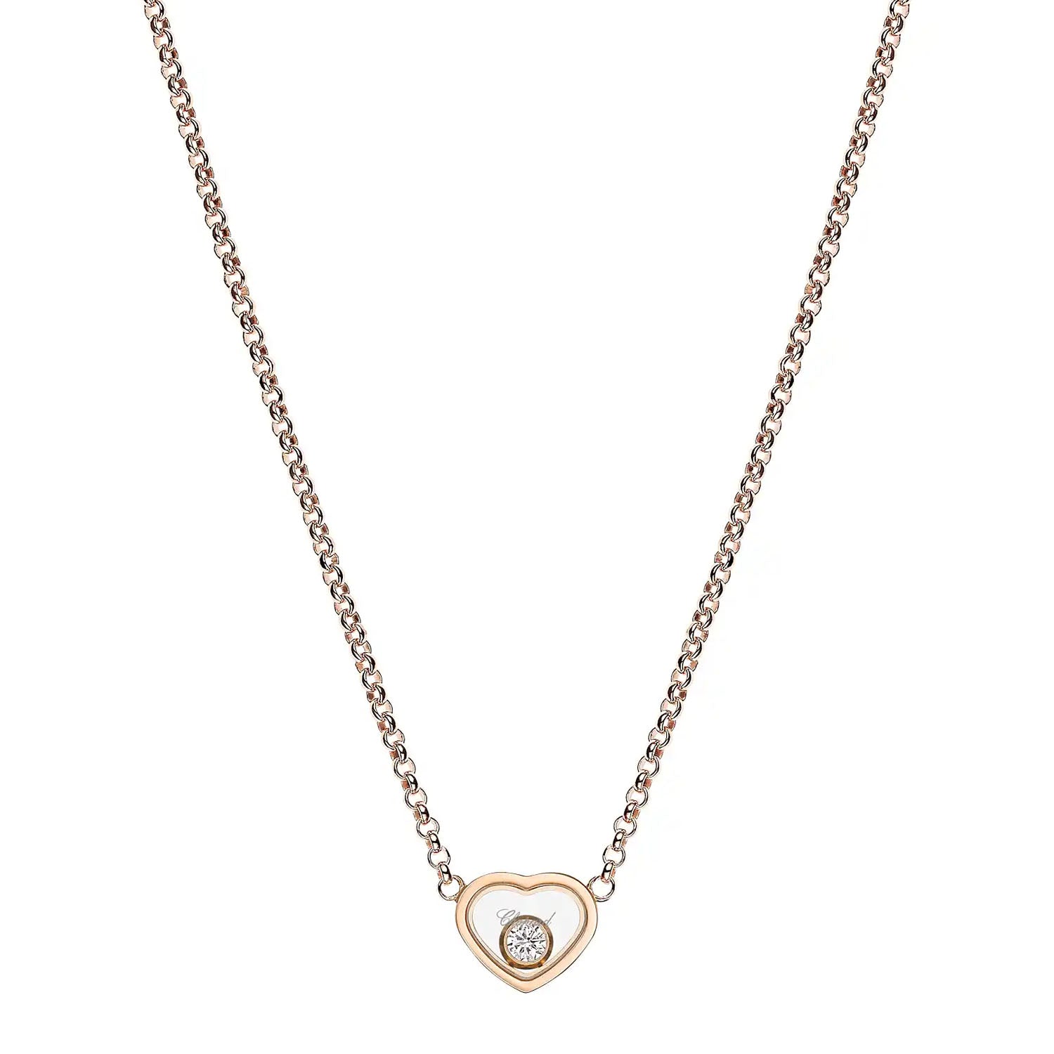 18ct Rose Gold My Happy Hearts Diamond Pendant