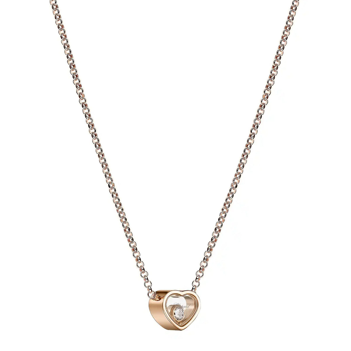 Chopard 18ct Rose Gold My Happy Hearts Diamond Pendant - Berry's Jewellers