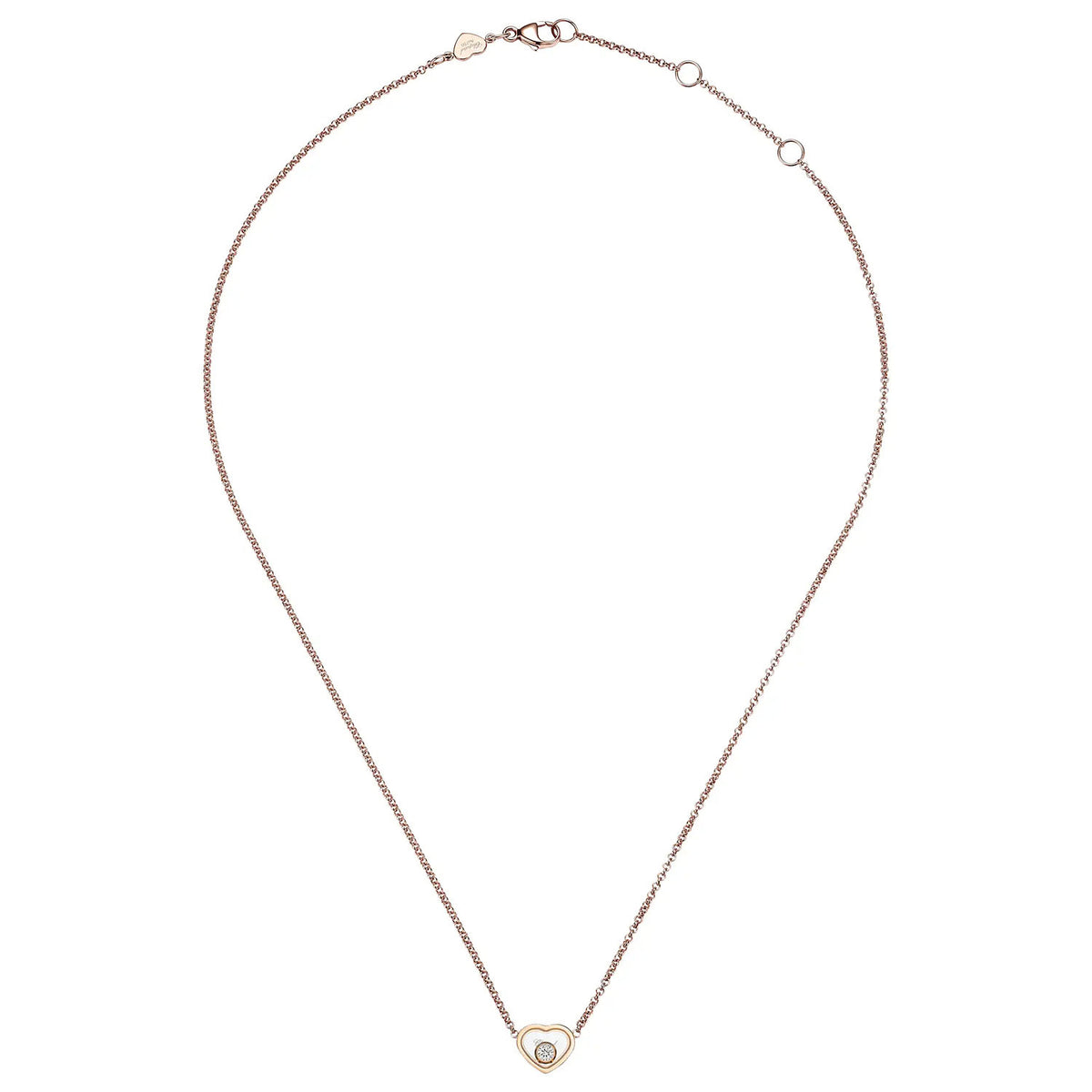 Chopard 18ct Rose Gold My Happy Hearts Diamond Pendant - Berry's Jewellers