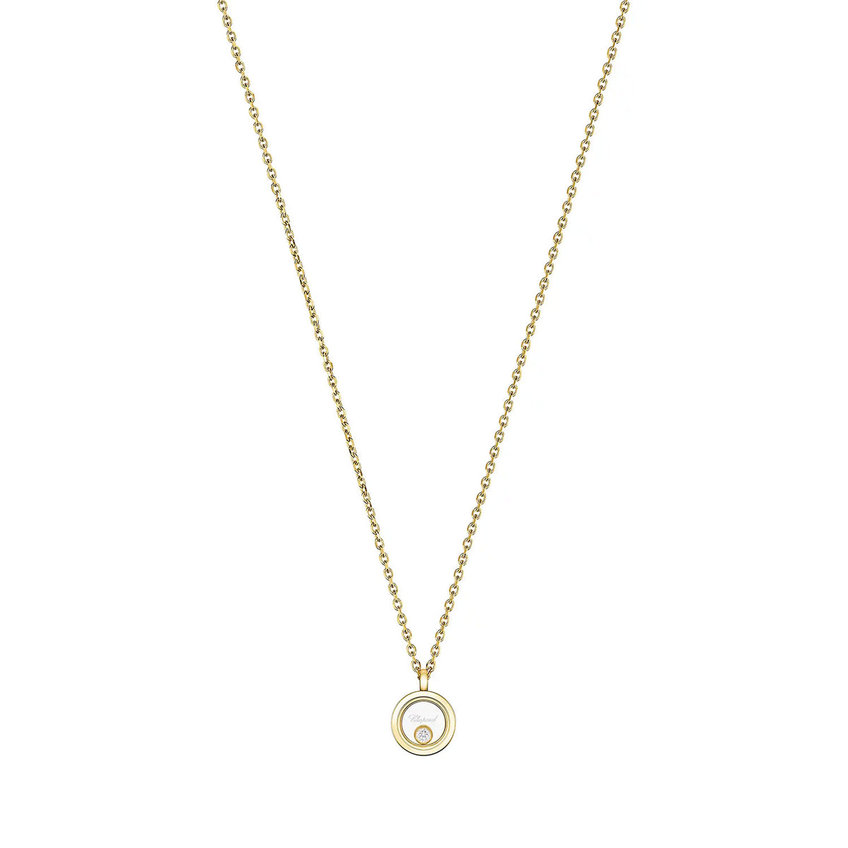 18ct Yellow Gold Happy Diamonds Circle Pendant