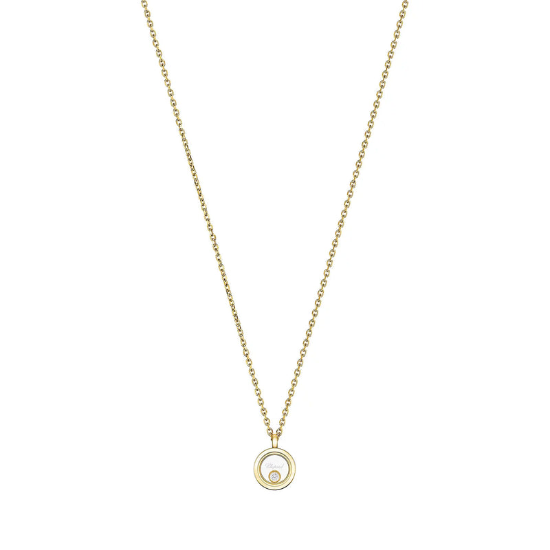 18ct Yellow Gold Happy Diamonds Circle Pendant