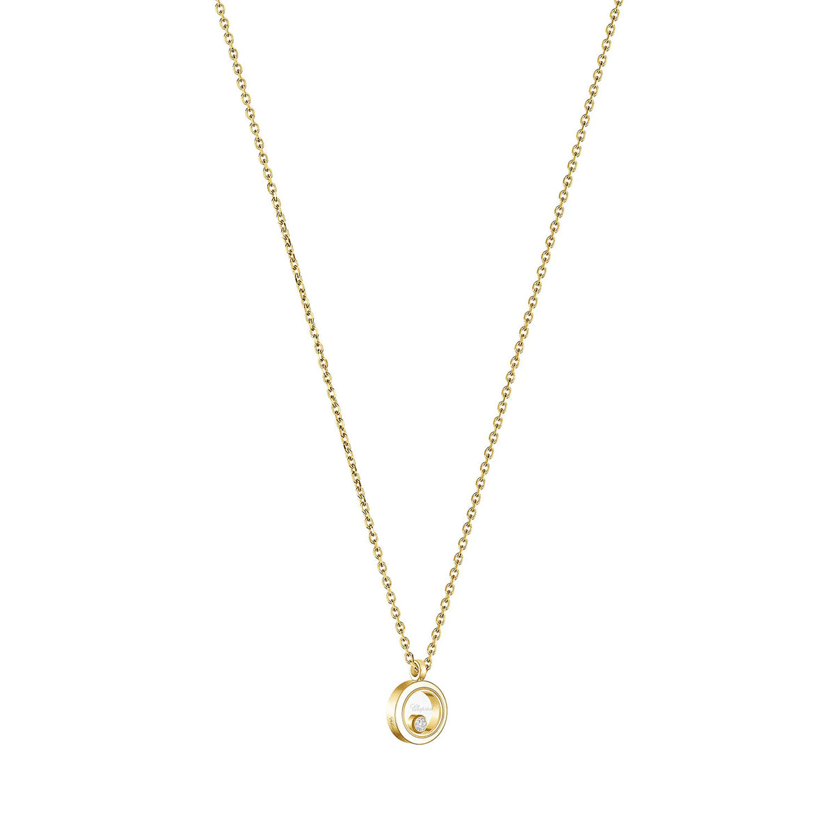 18ct Yellow Gold Happy Diamonds Circle Pendant