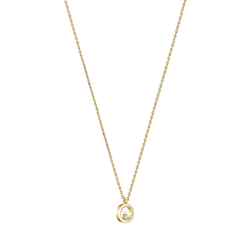 18ct Yellow Gold Happy Diamonds Circle Pendant