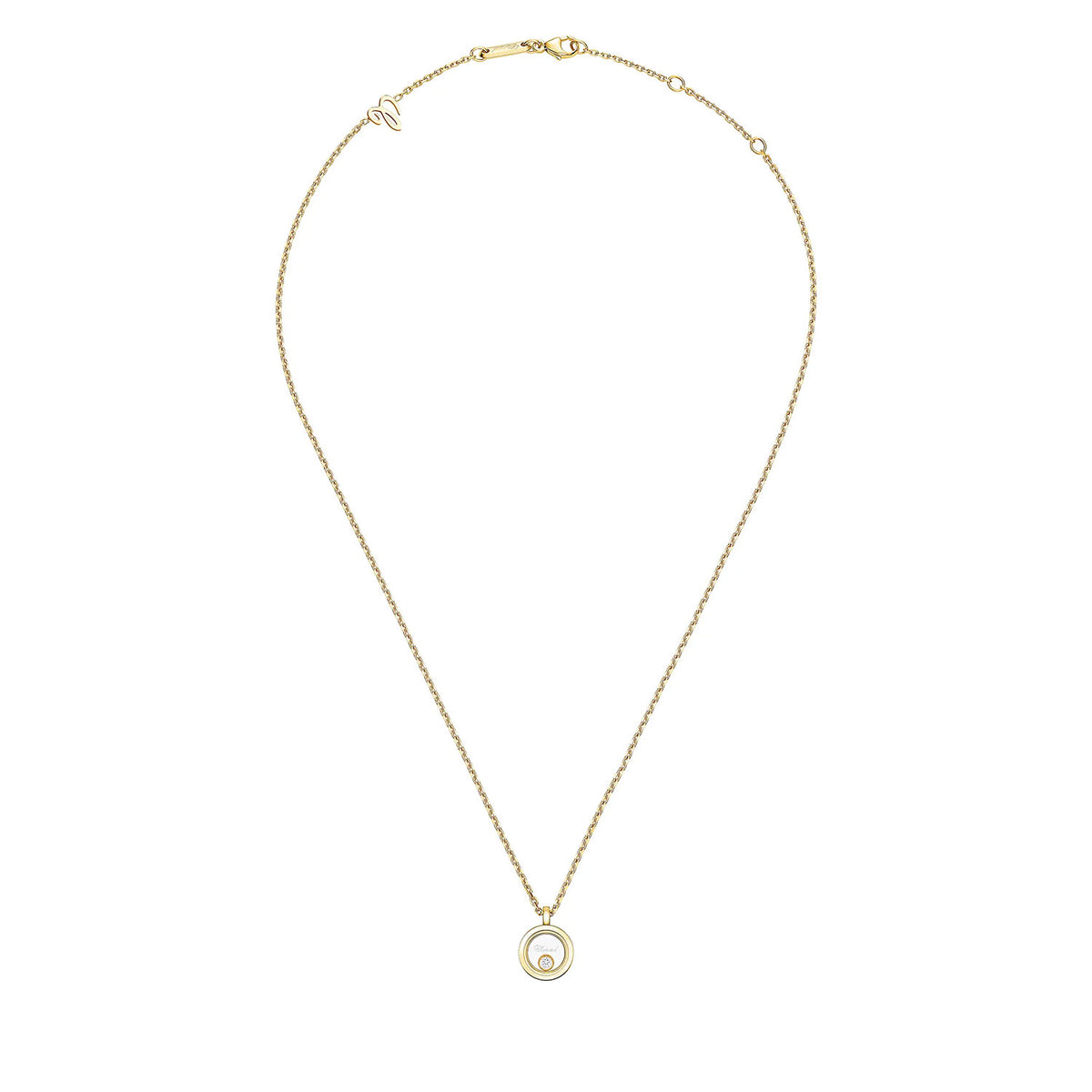 18ct Yellow Gold Happy Diamonds Circle Pendant