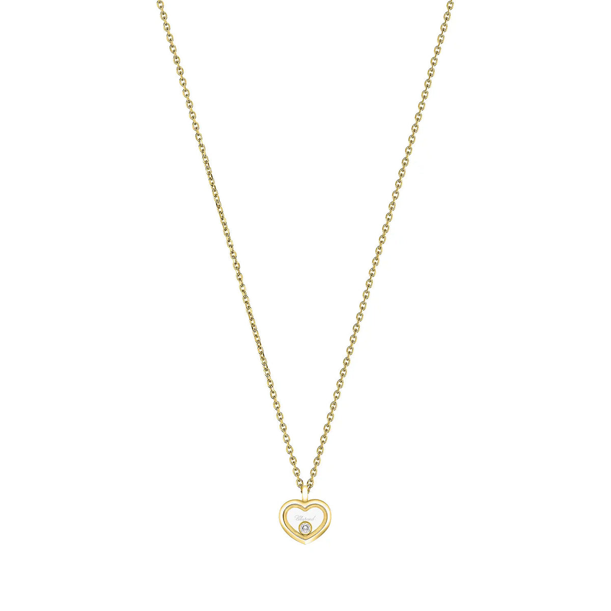 18ct Yellow Gold Happy Diamonds Icons Heart Pendant