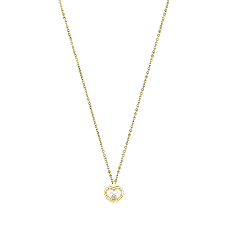 18ct Yellow Gold Happy Diamonds Icons Heart Pendant