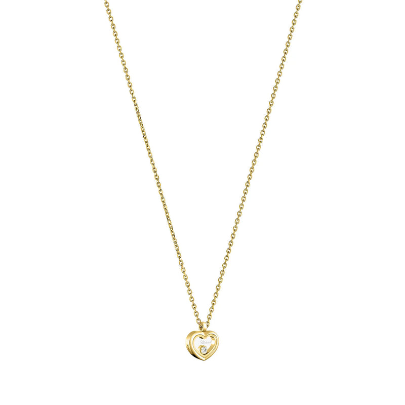 18ct Yellow Gold Happy Diamonds Icons Heart Pendant