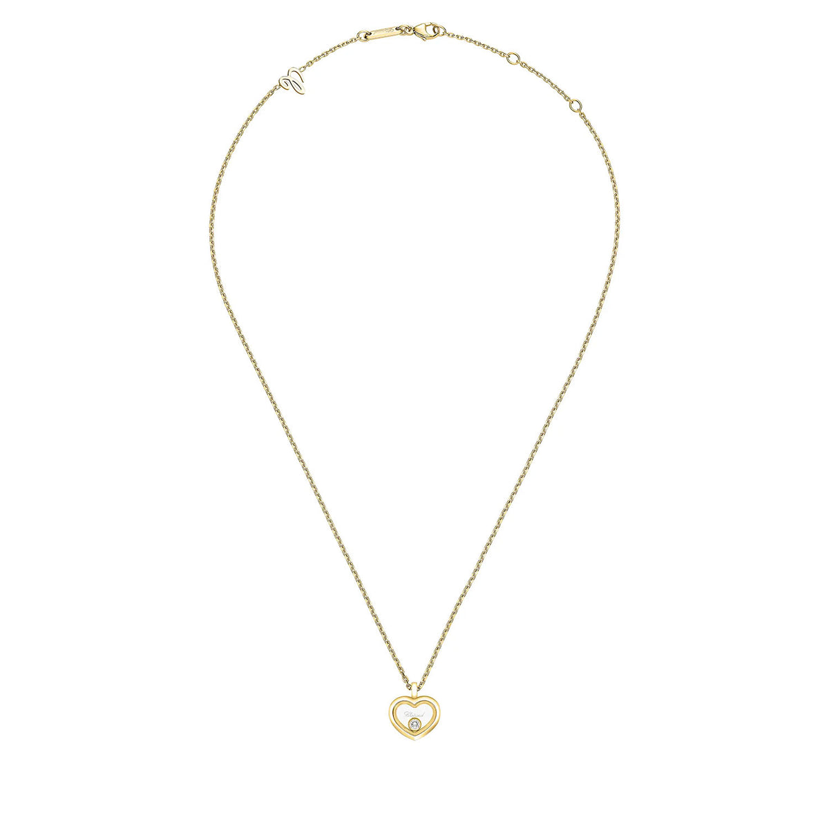 18ct Yellow Gold Happy Diamonds Icons Heart Pendant