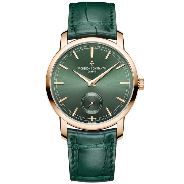 Vacheron Constantin Traditionnelle Manual-Winding 38mm 18ct Pink Gold Green Dial Watch - Berry's Jewellers