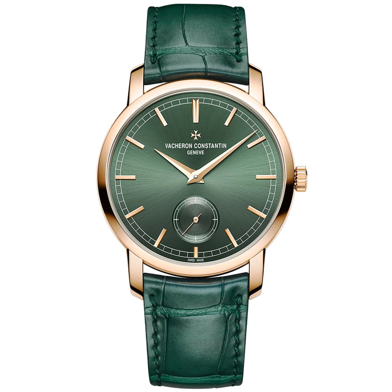 Vacheron Constantin Traditionnelle Manual-Winding 38mm 18ct Pink Gold Green Dial Watch - Berry's Jewellers