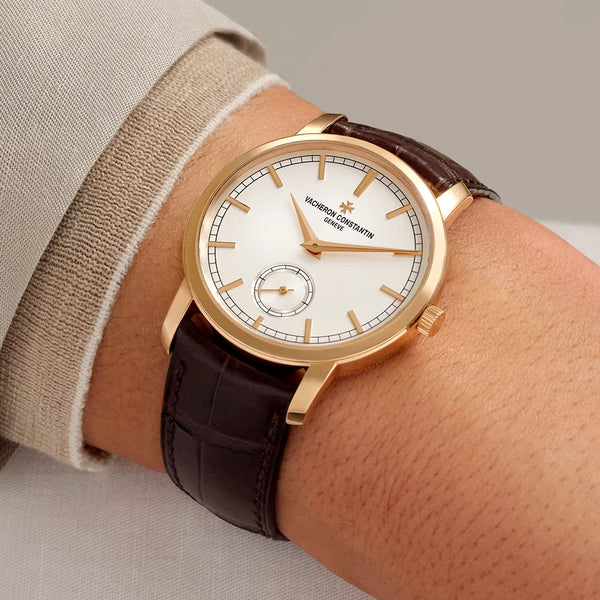 Vacheron Constantin Traditionnelle Manual-Winding 38mm 18ct Pink Gold White Dial Watch - Berry's Jewellers