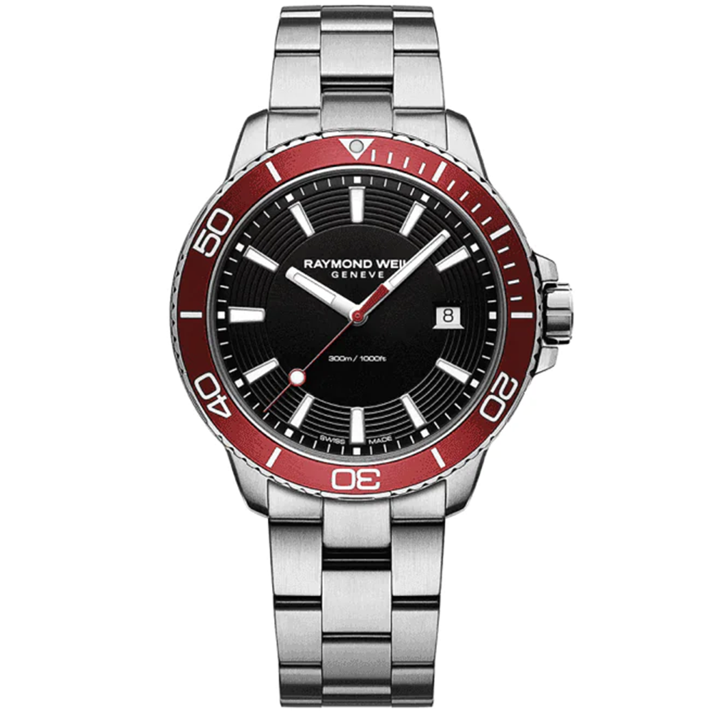 Tango 300 Red Bezel / Black Dial Bracelet Watch