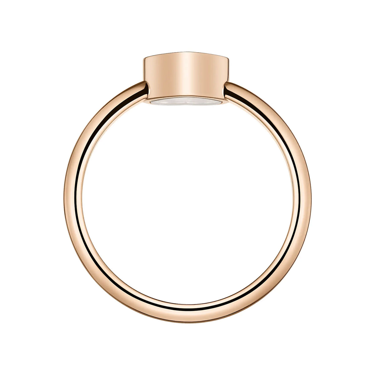 Chopard 18ct Rose Gold My Happy Hearts Ring With Single Floating Diamond - Berry's Jewellers
