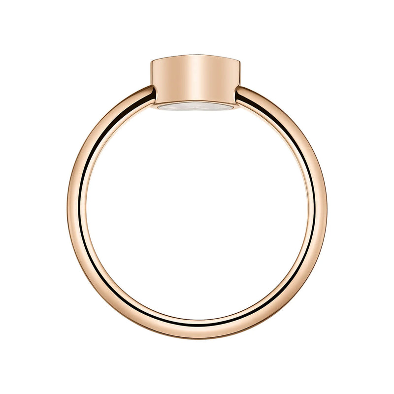 Chopard 18ct Rose Gold My Happy Hearts Ring With Single Floating Diamond - Berry's Jewellers