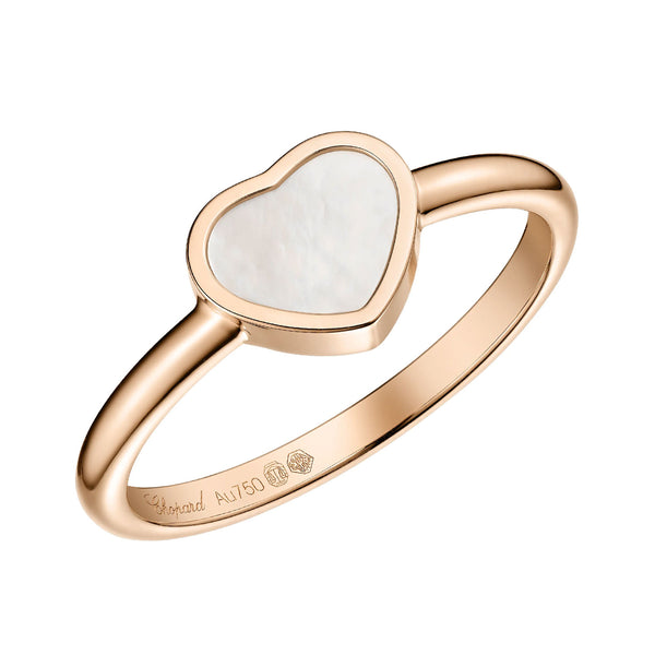 Chopard 18ct Rose Gold My Happy Hearts Mother Of Pearl Ring - Berry's Jewellers