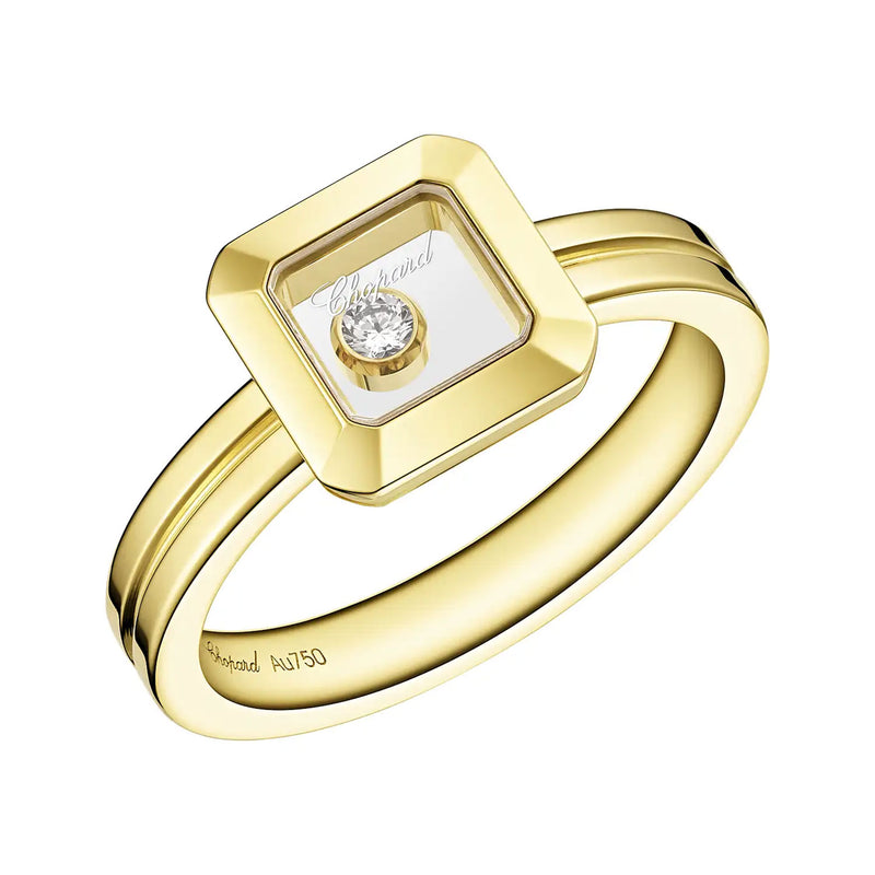 Chopard Happy Diamonds Icons 18ct Yellow Gold Square Dress Ring - Berry's Jewellers